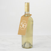 Étiquettes Pour Bouteilles Fête d'anniversaire des 50 ans d'entreprise (Incliné)