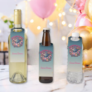Étiquettes Pour Bouteilles Fête de graduation Floral