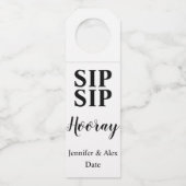 Étiquettes Pour Bouteilles Fête Sip Sip Hourra (Devant)