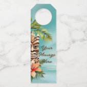Étiquettes Pour Bouteilles Fête Tropicale Tiki (Devant)