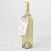 Étiquettes Pour Bouteilles Feuillage floral élégant. Mariage champêtre (Incliné)
