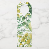 Étiquettes Pour Bouteilles Feuillage frais plantes feuillues mariage (Dos)