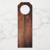 Étiquettes Pour Bouteilles Feuilles d'aquarelle bois rustique Mariage Merci (Dos)