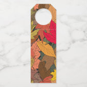 Étiquettes Pour Bouteilles Feuilles d'automne colorées (Devant)