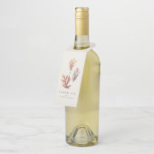 Étiquettes Pour Bouteilles Feuilles d'automne remerciement vin de remerciemen (Incliné)