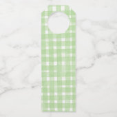 Étiquettes Pour Bouteilles Fille de mode Noël à l'aquarelle avec verdure (Dos)