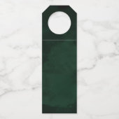 Étiquettes Pour Bouteilles Fine Lines Gold Abstrait Mariage Emerald ID867 (Dos)