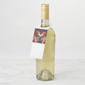 Étiquettes Pour Bouteilles Flamant rose Valentine (Incliné)