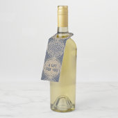 Étiquettes Pour Bouteilles FLEUR DE VIE - motif de sable bleu (Incliné)