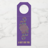 Étiquettes Pour Bouteilles Fleur de Vie - Spirales Ornements 1 (Devant)