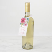 Étiquettes Pour Bouteilles Fleurs d'aquarelle de Noël (Incliné)