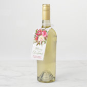 Étiquettes Pour Bouteilles Fleurs de Noël (Incliné)