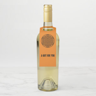 Étiquettes Pour Bouteilles FLEURS DE VIE - Symbole de géométrie sacrée plein