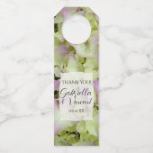 Étiquettes Pour Bouteilles Fleurs d'hortensia presque roses Mariage (Devant)
