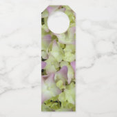 Étiquettes Pour Bouteilles Fleurs d'hortensia presque roses Mariage (Dos)