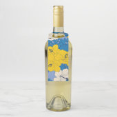 Étiquettes Pour Bouteilles Fleurs et feuilles d'Hibiscus (Sur bouteille)