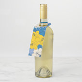 Étiquettes Pour Bouteilles Fleurs et feuilles d'Hibiscus (Incliné)