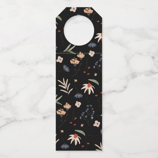 Étiquettes Pour Bouteilles Fleurs simples à l'aquarelle 1 (Devant)