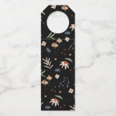 Étiquettes Pour Bouteilles Fleurs simples à l'aquarelle 1 (Dos)