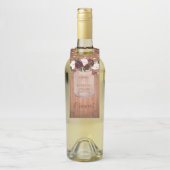 Étiquettes Pour Bouteilles Floral Burgundy Mason Jar Rustique Mariage (Sur bouteille)