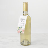 Étiquettes Pour Bouteilles Flores bleues | Mariage personnalisé (Incliné)