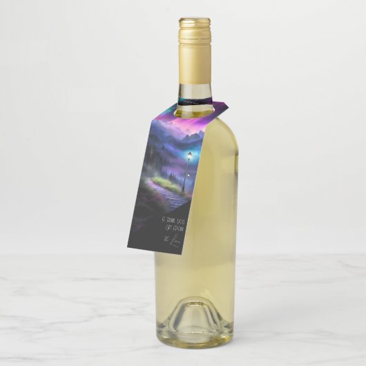 Étiquettes Pour Bouteilles Forêt enchantée (Incliné)