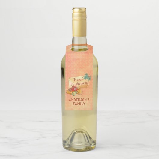 Étiquettes Pour Bouteilles Fruits d'automne (Sur bouteille)