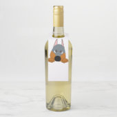 Étiquettes Pour Bouteilles furtif dobie bleu et rouille (Sur bouteille)