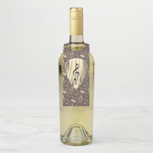 Étiquettes Pour Bouteilles Golden Plectron - Design élégant pour les mélomane (Sur bouteille)