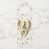 Étiquettes Pour Bouteilles Golden Plectron - Design élégant pour les mélomane (Dos)