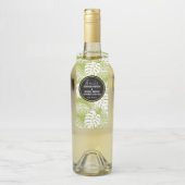 Étiquettes Pour Bouteilles Green Palm Leaves Rainforest Pattern (Sur bouteille)