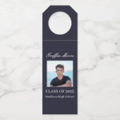 Étiquettes Pour Bouteilles Guy Grad Modern Graduate Photo personnalisée (Devant)