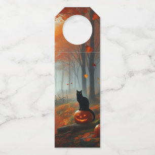 Étiquettes Pour Bouteilles Halloween/Automne/Automne/citrouille/chat 