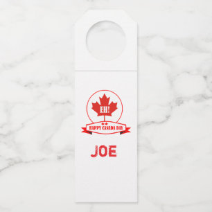 Étiquettes Pour Bouteilles Happy Canada Day Bottle Hanger