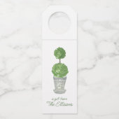 Étiquettes Pour Bouteilles Hautière monogramme aquarelle (Devant)