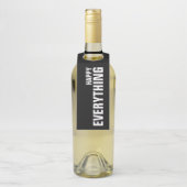 Étiquettes Pour Bouteilles HEUREUX TOUT sur le noir (Sur bouteille)