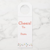 Étiquettes Pour Bouteilles Holiday Cheer (Dos)