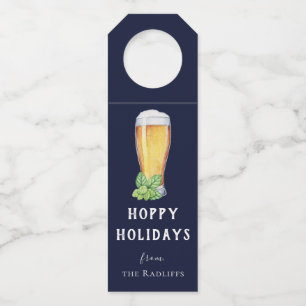 Étiquettes Pour Bouteilles Hoppy Holidays Porte-bouteille personnalisé pour l