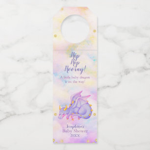 Étiquettes Pour Bouteilles Imaginaire Purple Girls Dragon Baby shower