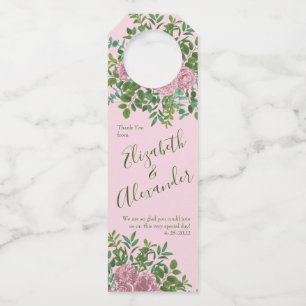 Étiquettes Pour Bouteilles Jardin de roses roses mariage de printemps