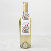 Étiquettes Pour Bouteilles Je rêve d'un Noël de vin (Sur bouteille)