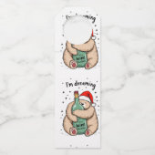 Étiquettes Pour Bouteilles Je rêve d'un Noël de vin (Devant)