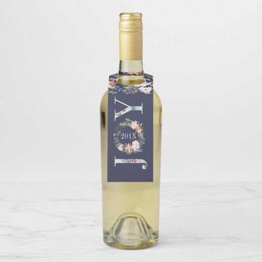 Étiquettes Pour Bouteilles Joie Serre de Noël & Typographie (Sur bouteille)