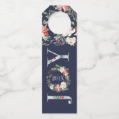 Étiquettes Pour Bouteilles Joie Serre de Noël & Typographie (Devant)