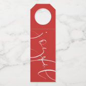 Étiquettes Pour Bouteilles Joyeuse fête rouge (Devant)