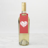 Étiquettes Pour Bouteilles Joyeuse Saint-Valentin Jolis Cœurs Rouges Blancs (Sur bouteille)