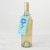 Étiquettes Pour Bouteilles Joyeux anniversaire garçon bleu Fête de l'abeille  (Incliné)