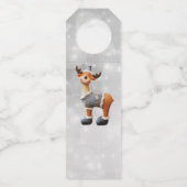 Étiquettes Pour Bouteilles Joyeux Christmoose portant un casquette (Dos)