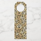 Étiquettes Pour Bouteilles Joyeux Noël or sur Leopard (Dos)