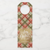 Étiquettes Pour Bouteilles Joyeux Noël or sur Plaid (Devant)